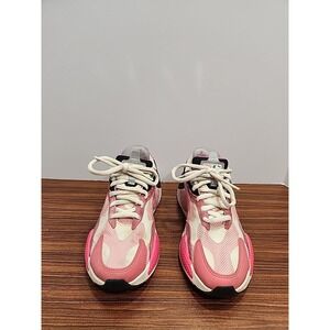 Puma Womens 9.5 RS-X3 Puzzle Athletic Lace Up Sneakers Pink Multicolor